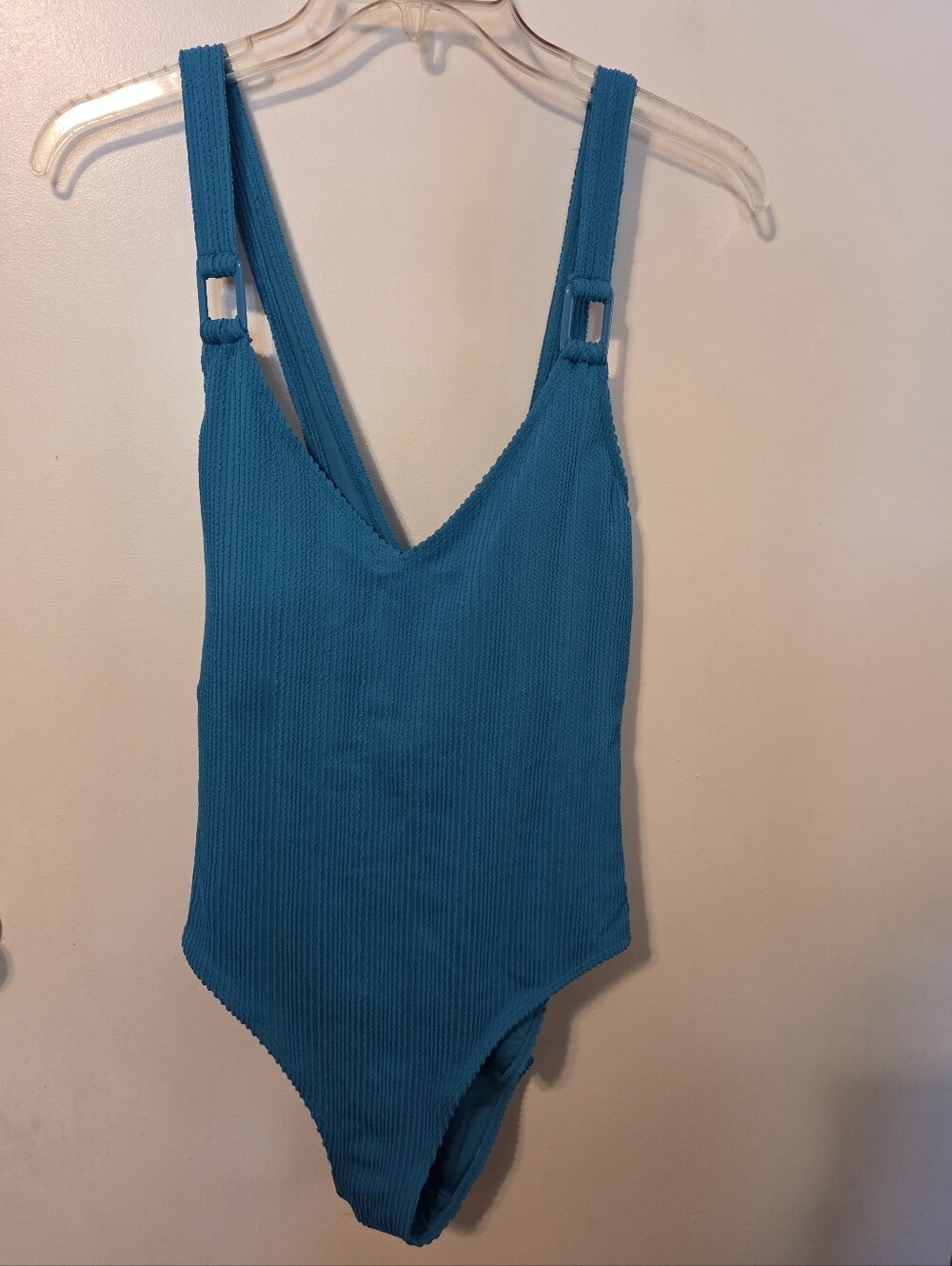 Old Navy Teal Ribbed One-Piece Swimsuit